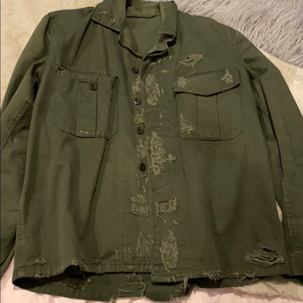 Lf Green Distressed jacket